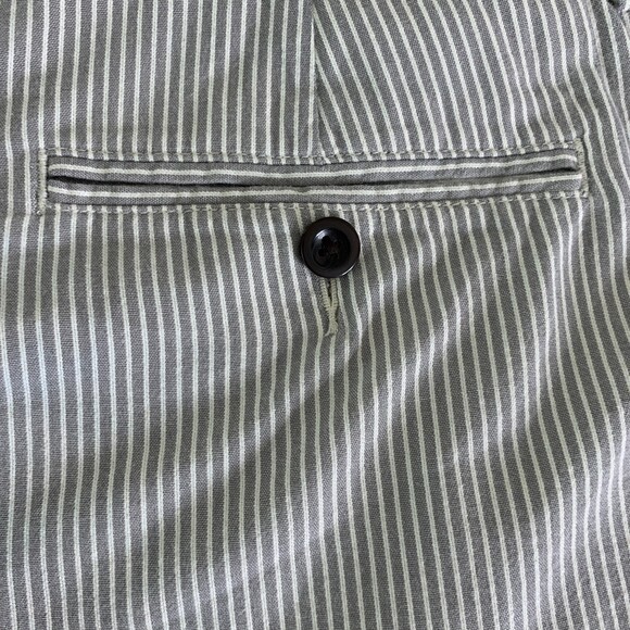 J Crew Club mens gray striped chino shorts size 34 - Picture 5 of 9